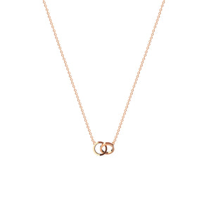 Sterling Silver 2 Rings Necklace