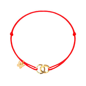 Two Rings Bracelet - Yellow Gold Plated