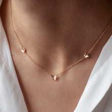 Load image into Gallery viewer, Sterling Silver 3 Butterflies Necklace