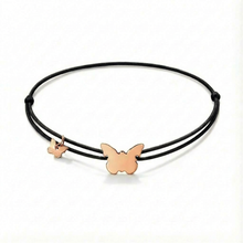 Učitaj sliku u preglednik galerije, Nova klasična narukvica s leptirom - pozlaćena ružičastim zlatom