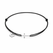 Load image into Gallery viewer, Small Cross Bracelet - White Gold Plated