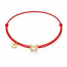 Load image into Gallery viewer, Hole Zircon Butterfly Gold Zircon Bracelet
