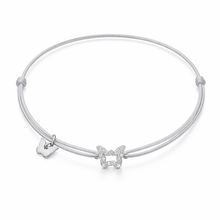 Load image into Gallery viewer, Hole Butterfly Rhodium Zircon Bracelet