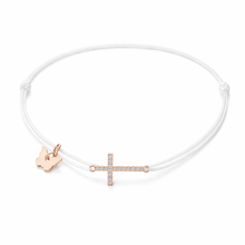 Load image into Gallery viewer, Zircon Cross Bracelet - Rose Gold Plated
