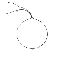 Load image into Gallery viewer, White Gold Plated Petite Heart Black String Necklace
