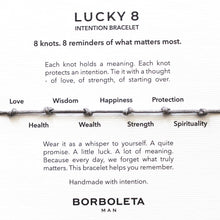Load image into Gallery viewer, LUCKY8 Man Intention Bracelet