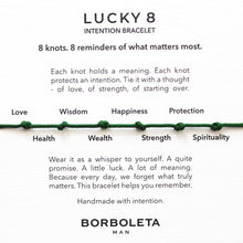 Load image into Gallery viewer, LUCKY8 Man Intention Bracelet