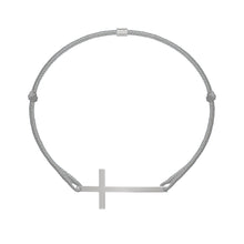 Load image into Gallery viewer, Man Cross Bracelet - Rhodium Plated