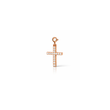 Load image into Gallery viewer, Memoire Collectable Cross w Zircons Charm
