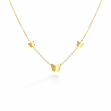 Učitaj sliku u preglednik galerije, Ogrlica od srebra s 3 leptira