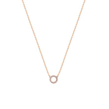 Load image into Gallery viewer, Sterling Silver Zircon Circle Necklace