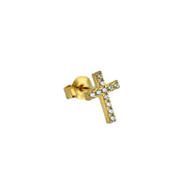 Load image into Gallery viewer, Cross Zircon Earring