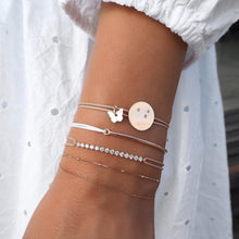 Load image into Gallery viewer, Rigid Half Bracelet - Rose Gold Plated