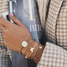 Load image into Gallery viewer, Rigid Half Bracelet - Yellow Gold Plated