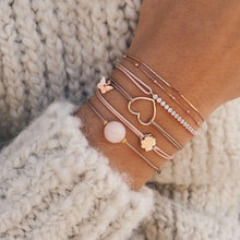 Load image into Gallery viewer, Hole Heart Bracelet - Yellow Gold Plated