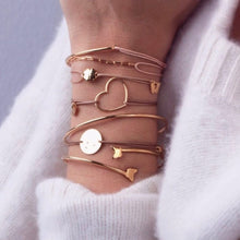 Load image into Gallery viewer, Sterling Silver Cuff Bracelet - Yellow Gold Plated