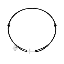 Load image into Gallery viewer, Small Cross Bracelet - White Gold Plated