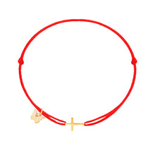 Load image into Gallery viewer, Small Cross Bracelet - Yellow Gold Plated
