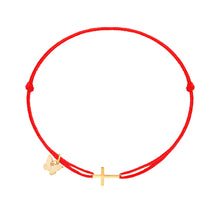 Load image into Gallery viewer, Small Cross Bracelet - Yellow Gold Plated