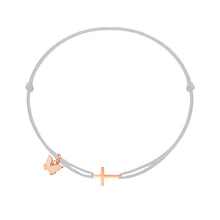 Load image into Gallery viewer, Small Cross Bracelet - Rose Gold Plated