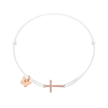 Load image into Gallery viewer, Zircon Cross Bracelet - Rose Gold Plated