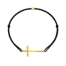 Load image into Gallery viewer, Man Cross Bracelet - Yellow Gold Plated