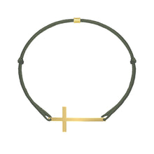 Load image into Gallery viewer, Man Cross Bracelet - Yellow Gold Plated