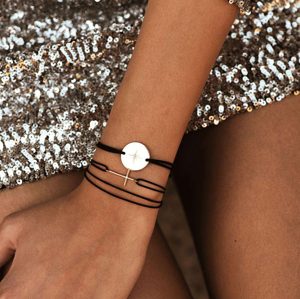 Cross Bracelet Rose Gold Plated – Borboleta Joaillerie