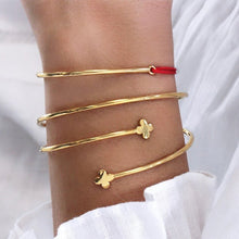 Load image into Gallery viewer, Sterling Silver Contaire Cuff Bracelet - Yellow Gold Plated