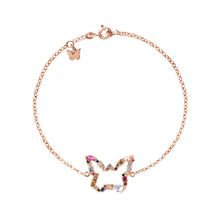 Load image into Gallery viewer, Sterling Silver Lueur Butterfly Bracelet - Rose Gold Plated