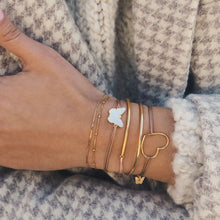 Load image into Gallery viewer, Mother of Pearl Butterfly Bracelet - Yellow Gold Plated