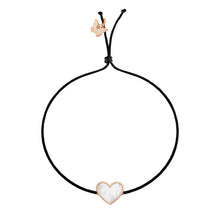 Load image into Gallery viewer, Memoire Small Heart Mother of Pearl Bracelet - Rose Gold Plated