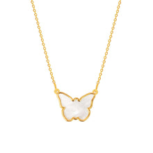 Load image into Gallery viewer, Sterling Silver Mother of Pearl Butterfly necklace - NECKLACE - [variant.title]- Borboleta
