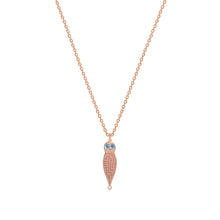 Load image into Gallery viewer, Sovilj Sapiens Crystal Necklace - Rose Gold Plated