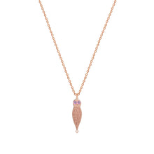 Load image into Gallery viewer, Sovilj Sapiens Crystal Necklace - Rose Gold Plated