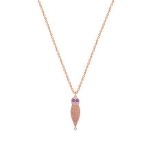 Load image into Gallery viewer, Sovilj Sapiens Crystal Necklace - Rose Gold Plated