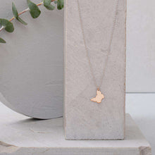 Load image into Gallery viewer, Sterling Silver Rose Gold Butterfly on White Gold Necklace - NECKLACE - [variant.title]- Borboleta
