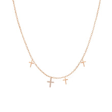 Load image into Gallery viewer, Sterling Silver Small 4Cross Necklace