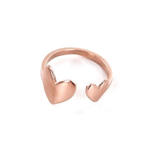 Load image into Gallery viewer, Sterling Silver Double Heart Ring