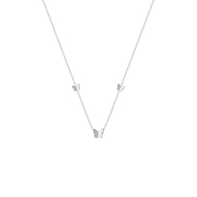 Load image into Gallery viewer, Sterling Silver 3 Butterflies Necklace