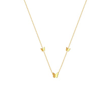 Load image into Gallery viewer, Sterling Silver 3 Butterflies Necklace