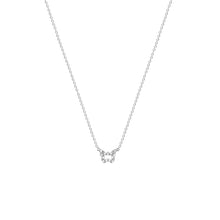 Load image into Gallery viewer, Sterling Silver Hole Butterfly Zircon Necklace