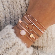 Load image into Gallery viewer, Small Clover Bracelet - Rose Gold Plated