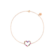 Load image into Gallery viewer, Sterling Silver Lueur Small Heart Bracelet