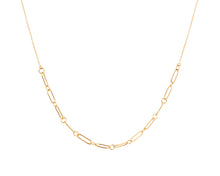 Load image into Gallery viewer, Sterling Silver Memoire Collectable Link Necklace - Yellow Gold Plated