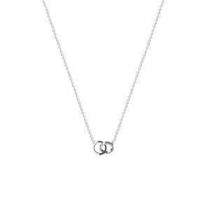 Sterling Silver 2 Rings Necklace