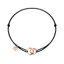 Load image into Gallery viewer, Two Rings Bracelet - Rose Gold Plated
