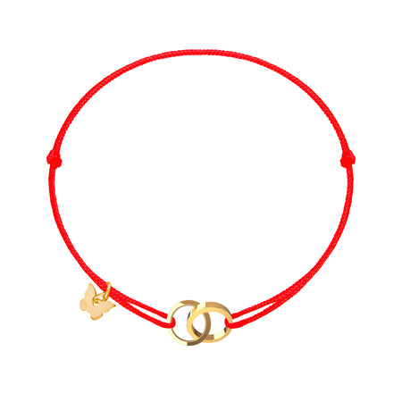 Two Rings Bracelet - Yellow Gold Plated
