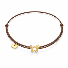 Load image into Gallery viewer, Hole Zircon Butterfly Gold Zircon Bracelet

