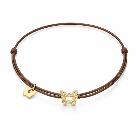 Hole Zircon Butterfly Gold Zircon Bracelet